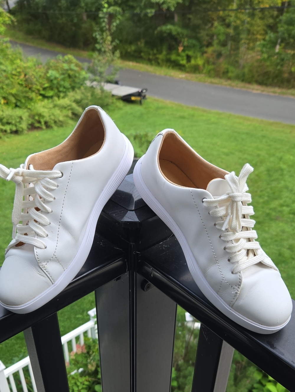 Cole Haan White Low-Top Leather Sneakers